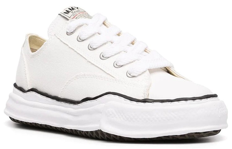 Maison MIHARA YASUHIRO PETERSON OG Sole Canvas Low 'White Cream' A01FW702-WHT - 3