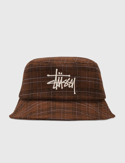 Stüssy Big Logo Plaid Bucket Hat outlook