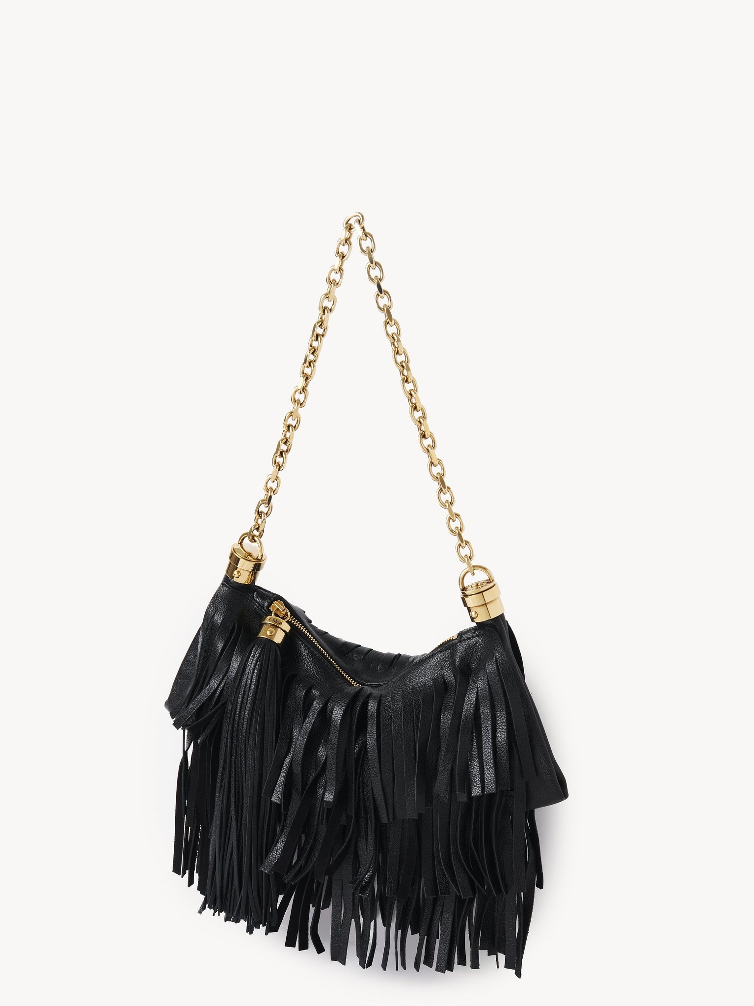 SMALL CHLOÉ FOULARD SHOULDER BAG IN FRINGED LEATHER - 3
