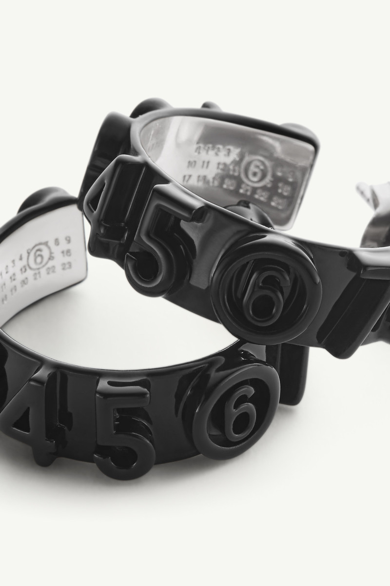 Numeric Signature Embossed Earrings 4