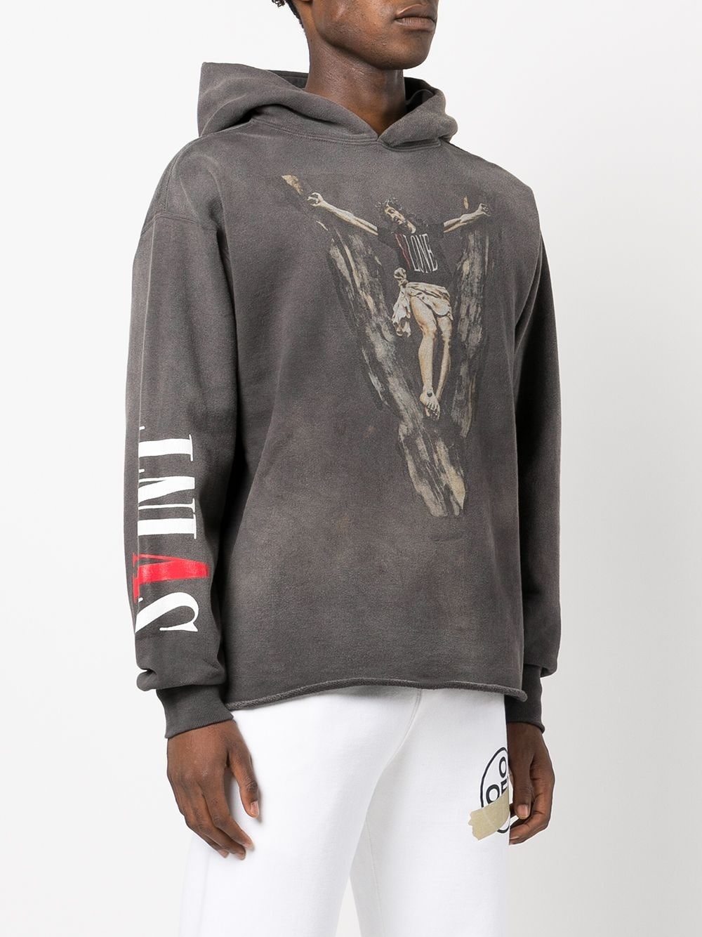 graphic-print cotton hoodie - 3