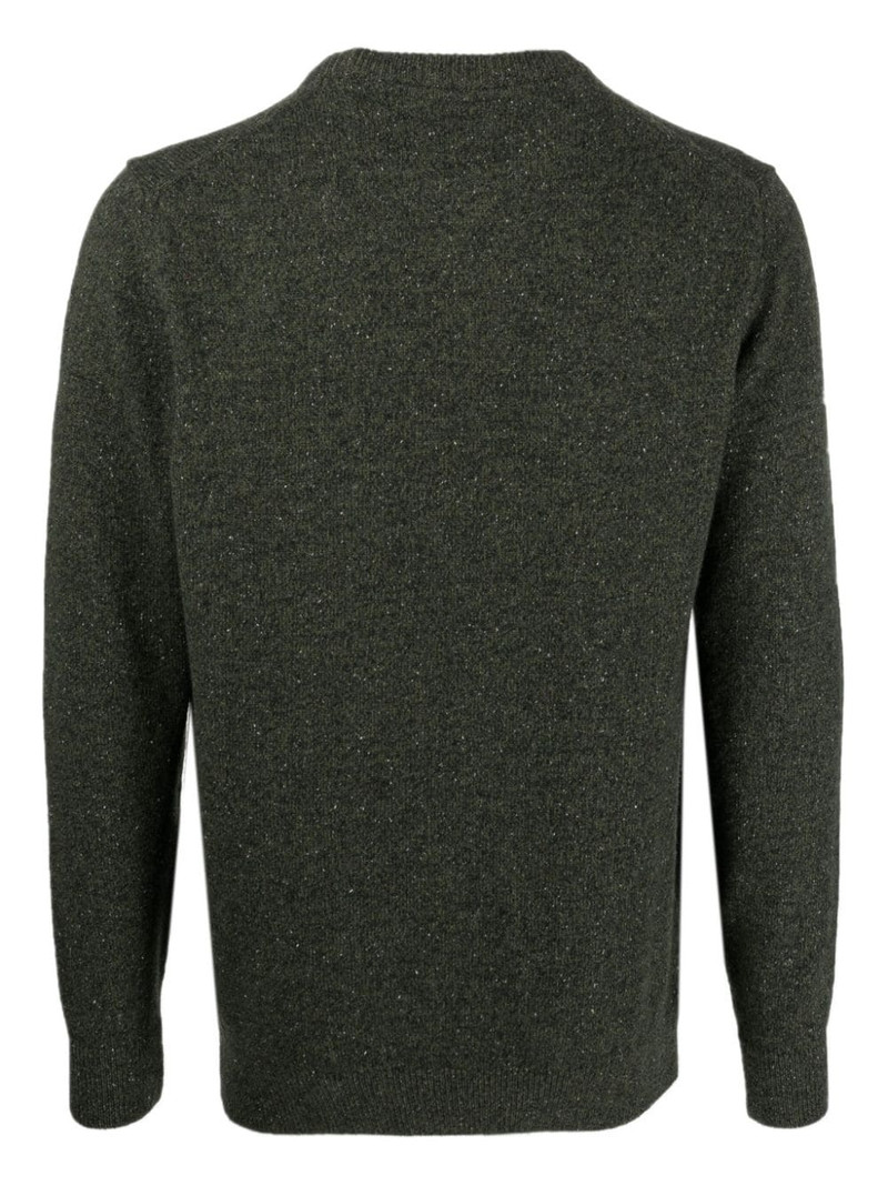 Barbour mélange-effect crew-neck jumper outlook