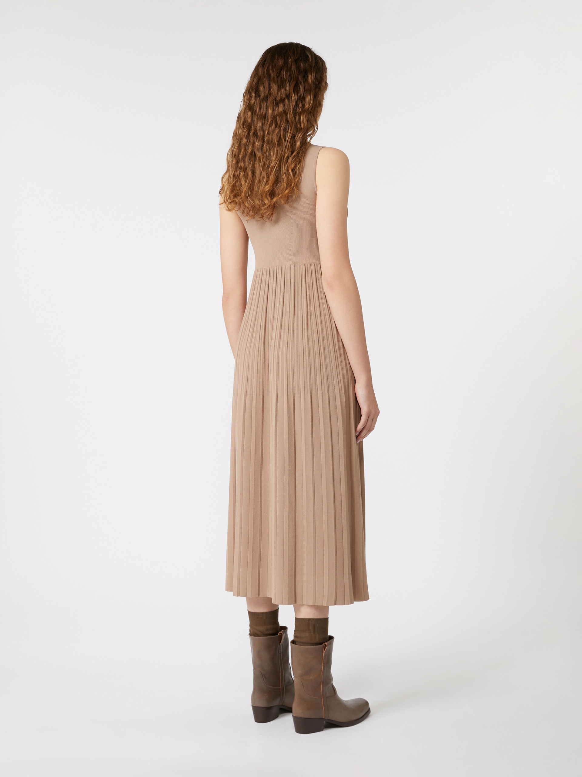MARKUS Plissé-pleated viscose crepe dress - 4