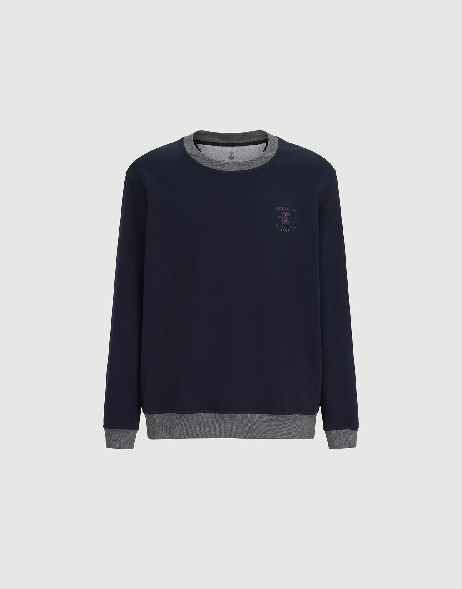 Cotton French terry sweatshirt with embroidery - 1