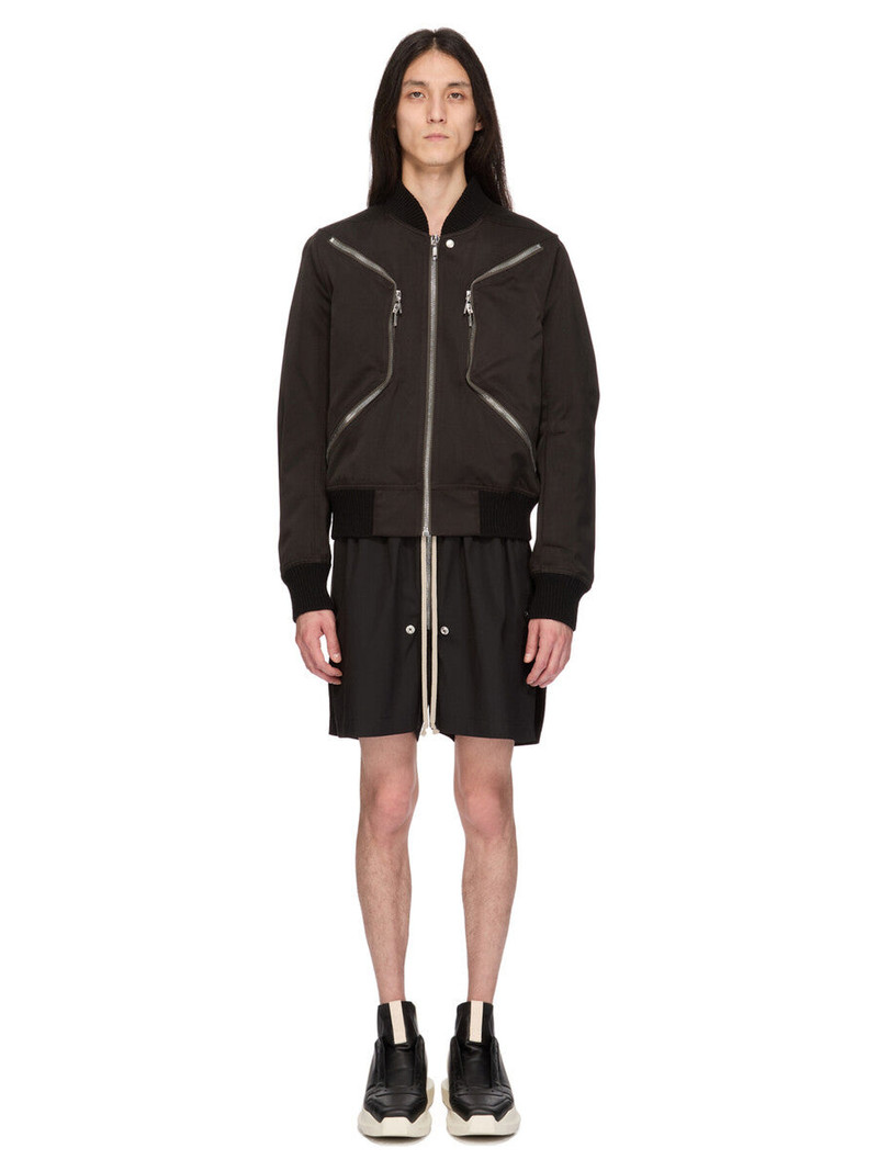 Rick Owens zip drawstring shorts outlook