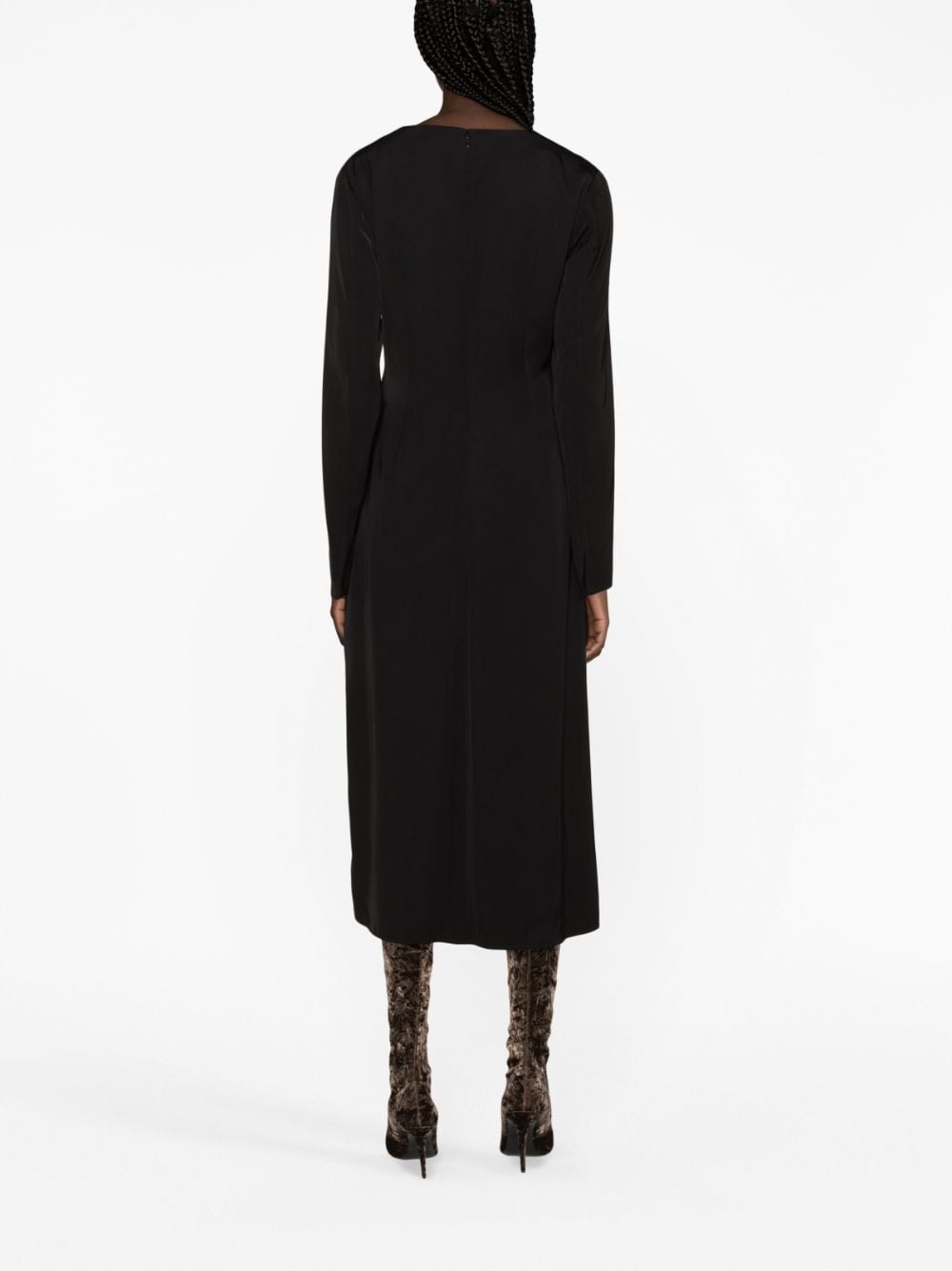 long-sleeve midi dress - 3