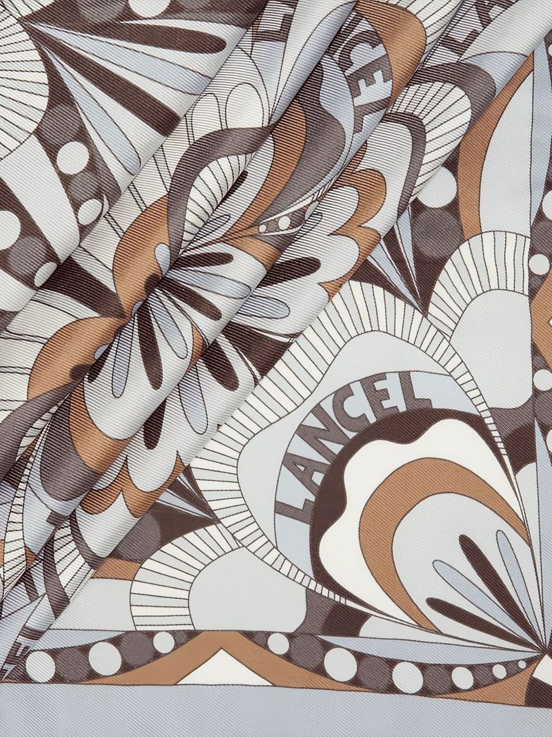 floral-motif silk scarf 3