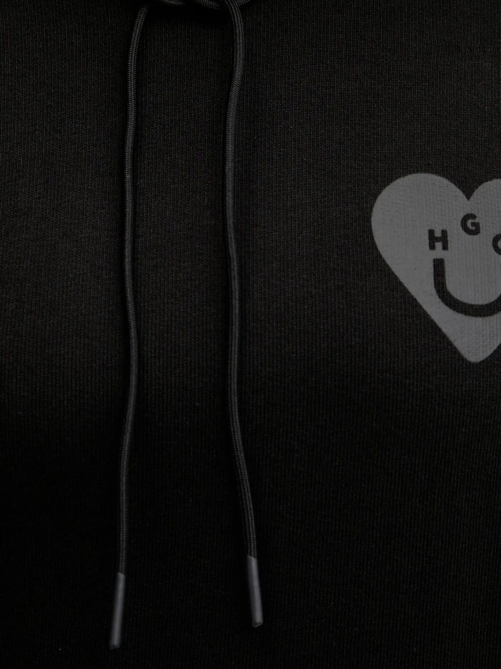 heart-logo ribbed hoodie - 5