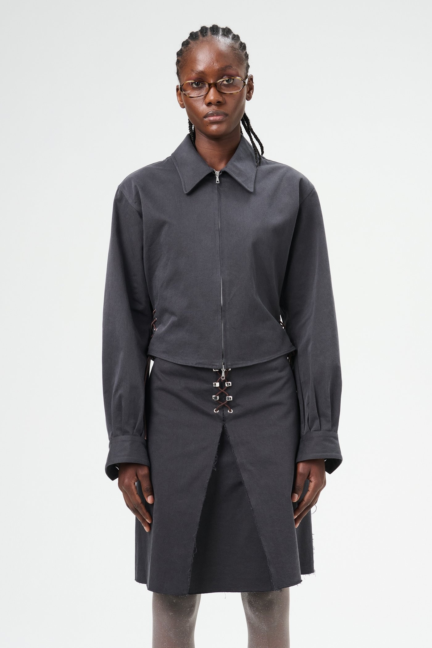 Doll Blouson Ash Black Seventies Sateen - 2