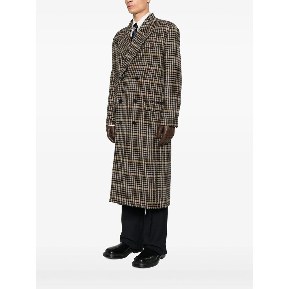 Saint Laurent Black Coats - Double Breasted Coats Men - 4