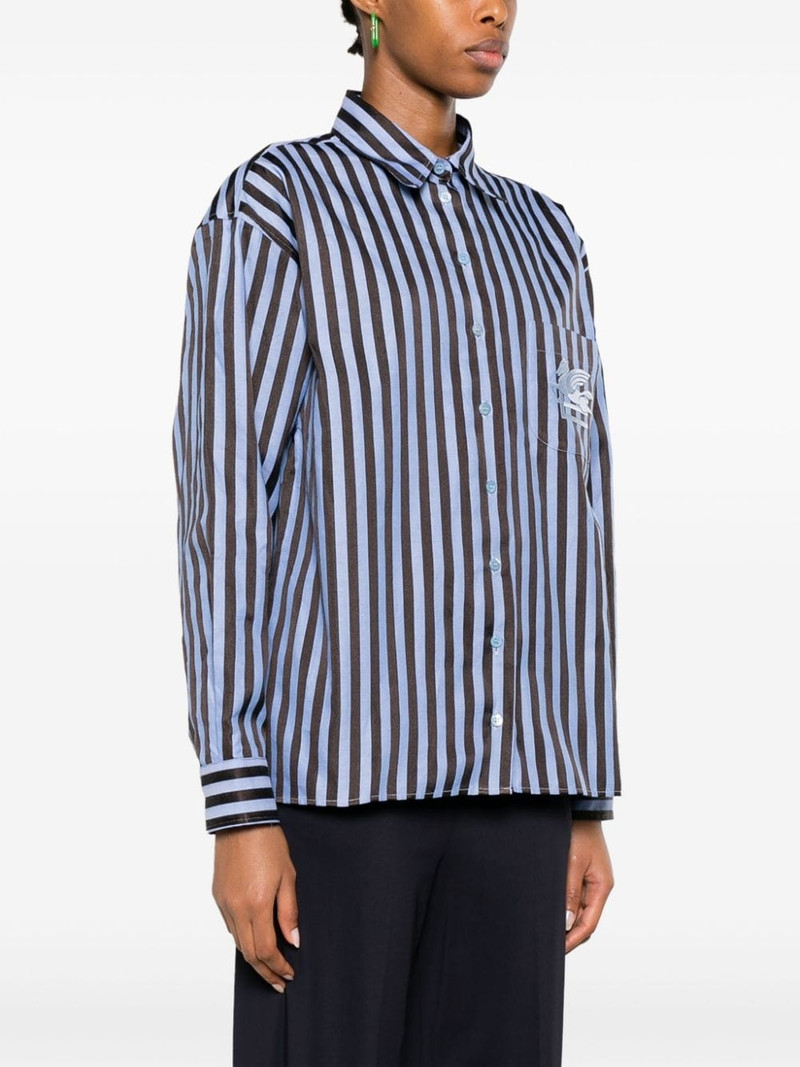 Pegaso-embroidered striped shirt 3