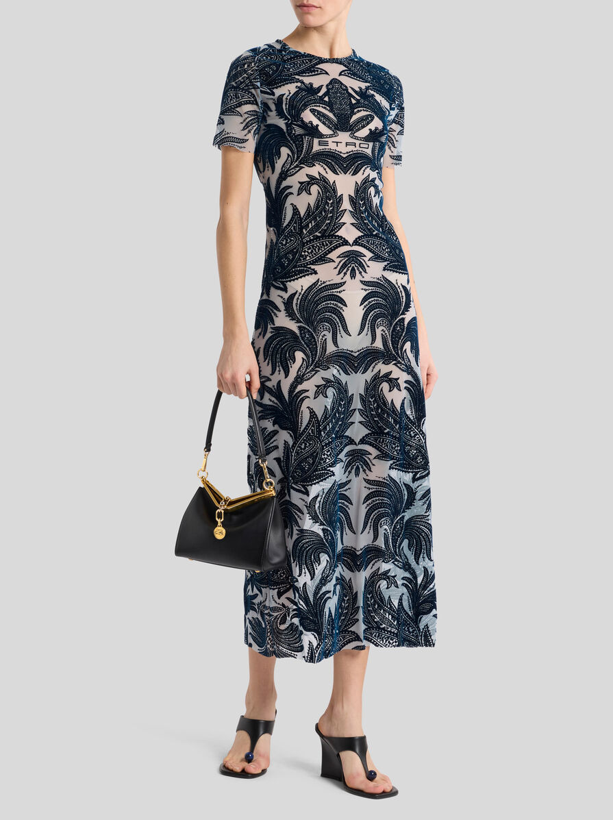 FLOCKED TULLE SHEATH DRESS - 3