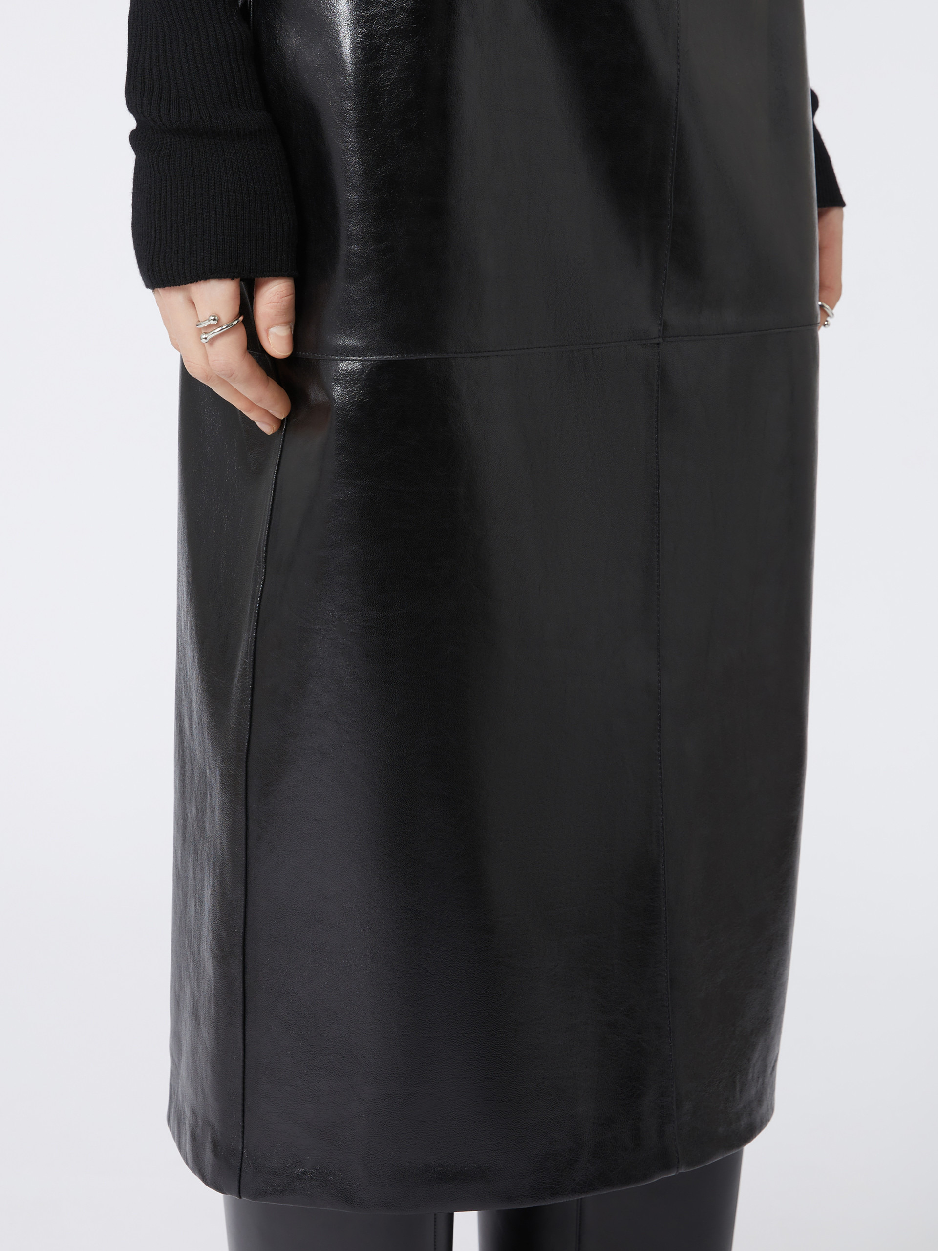 AFA Midi leather skirt - 5
