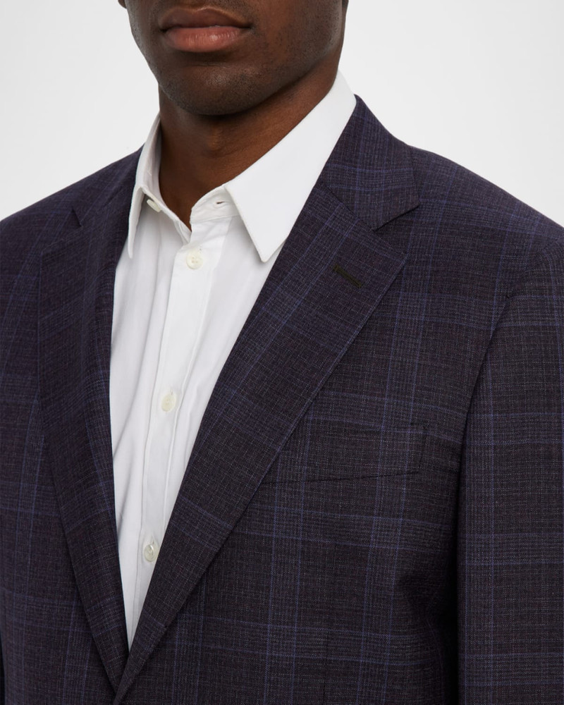 Canali Men's Plaid Wool Notch-Lapel Sport Coat outlook