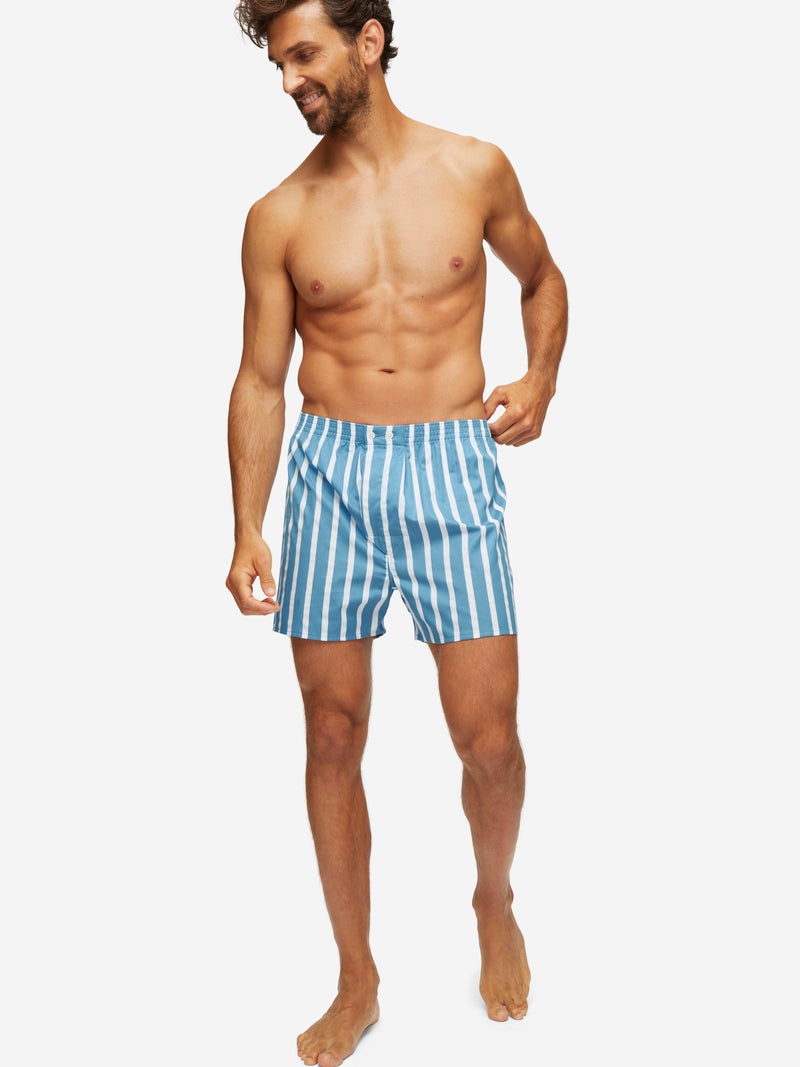Men's Classic Fit Boxers Royal 219 Cotton Blue - 5