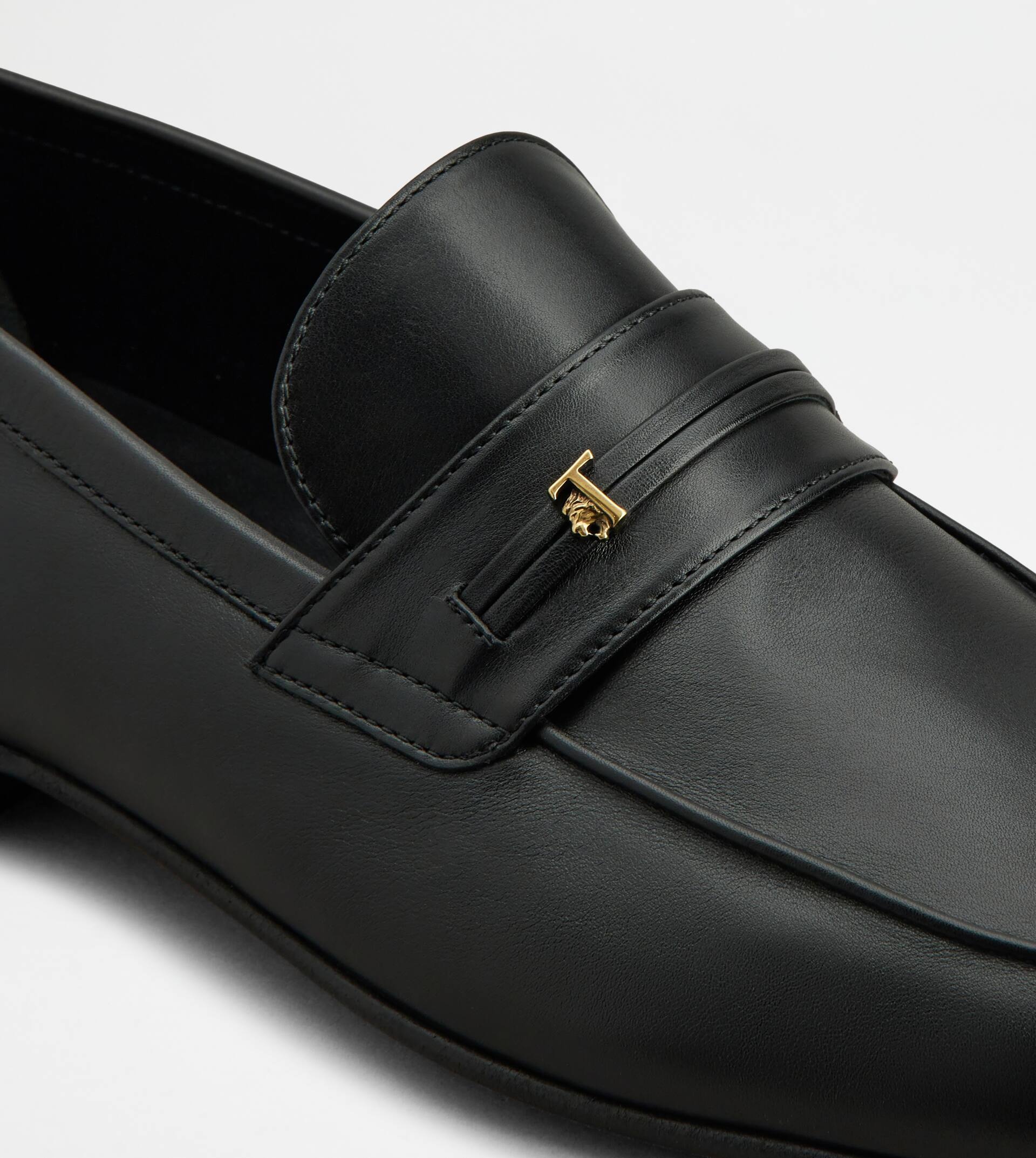 LOAFERS IN LEATHER - BLACK - 5