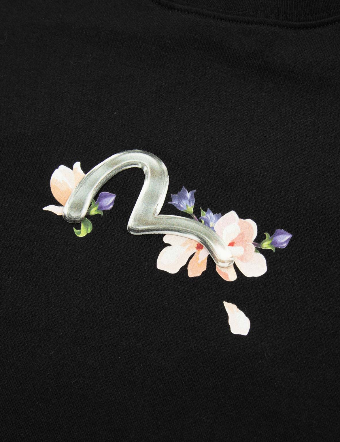 CRANES AND WISTERIA PRINT REGULAR FIT T-SHIRT - 8