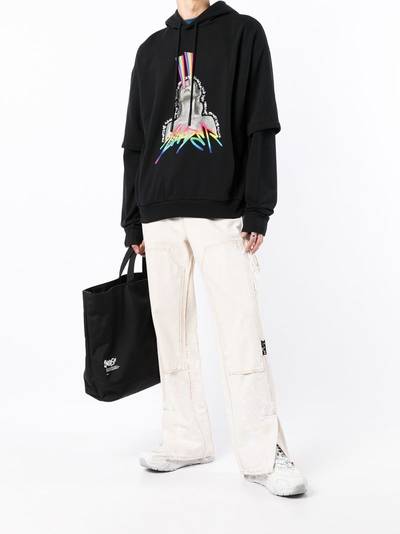 Marcelo Burlon County Of Milan graphic-print layered hoodie outlook