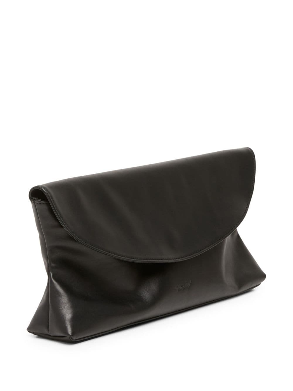 logo-debossed leather clutch bag - 2