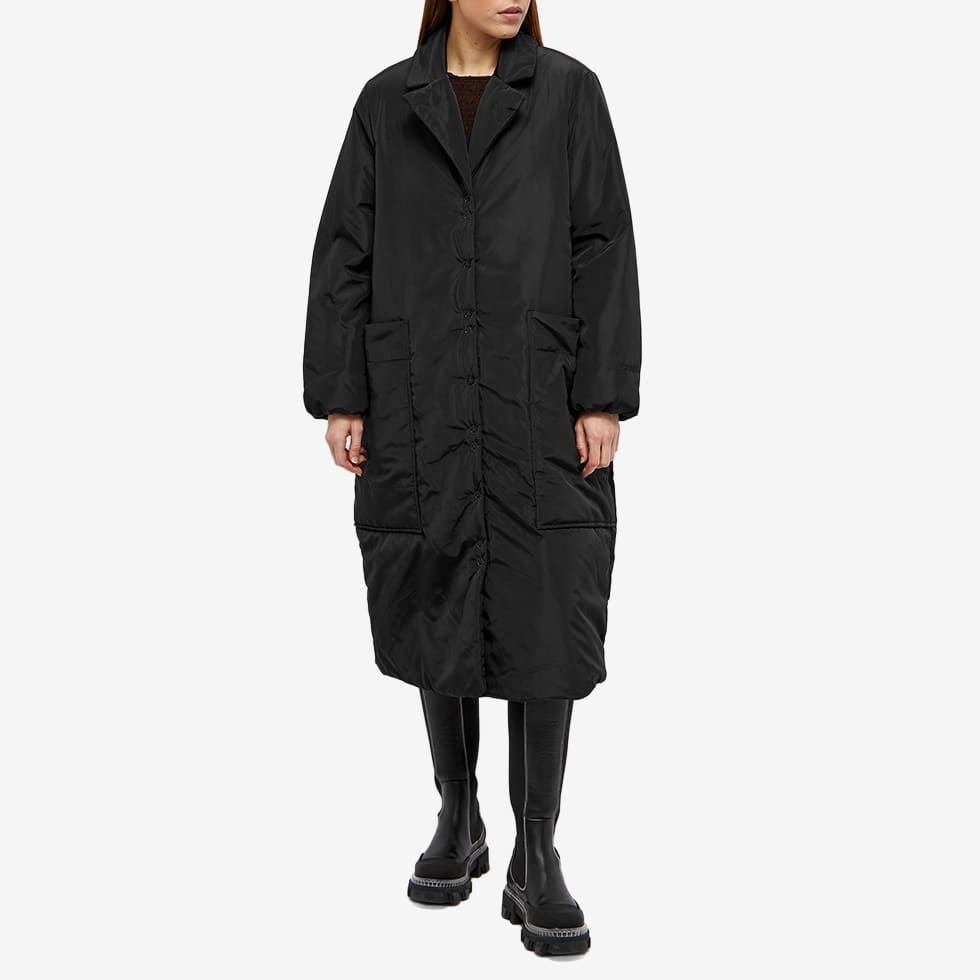 GANNI Light Padded Longline Coat - 2