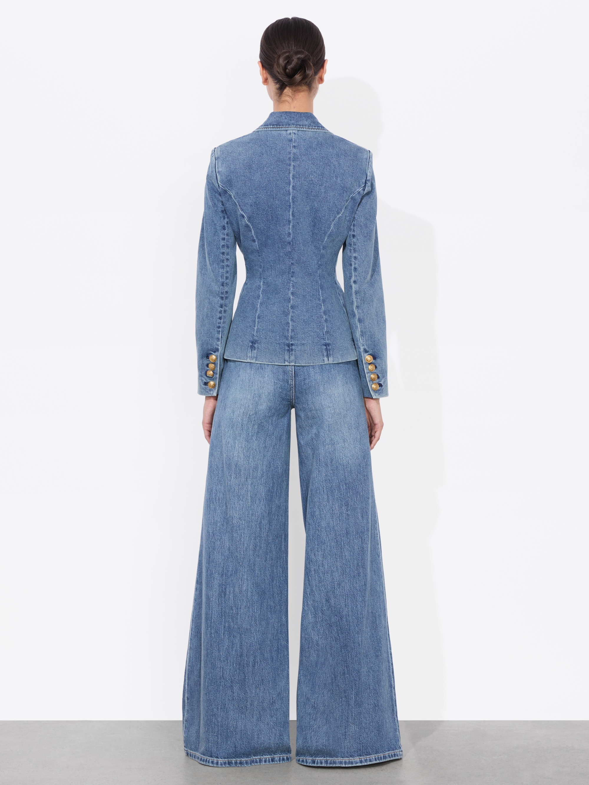 IANA DENIM SCULPTED BLAZER - 4