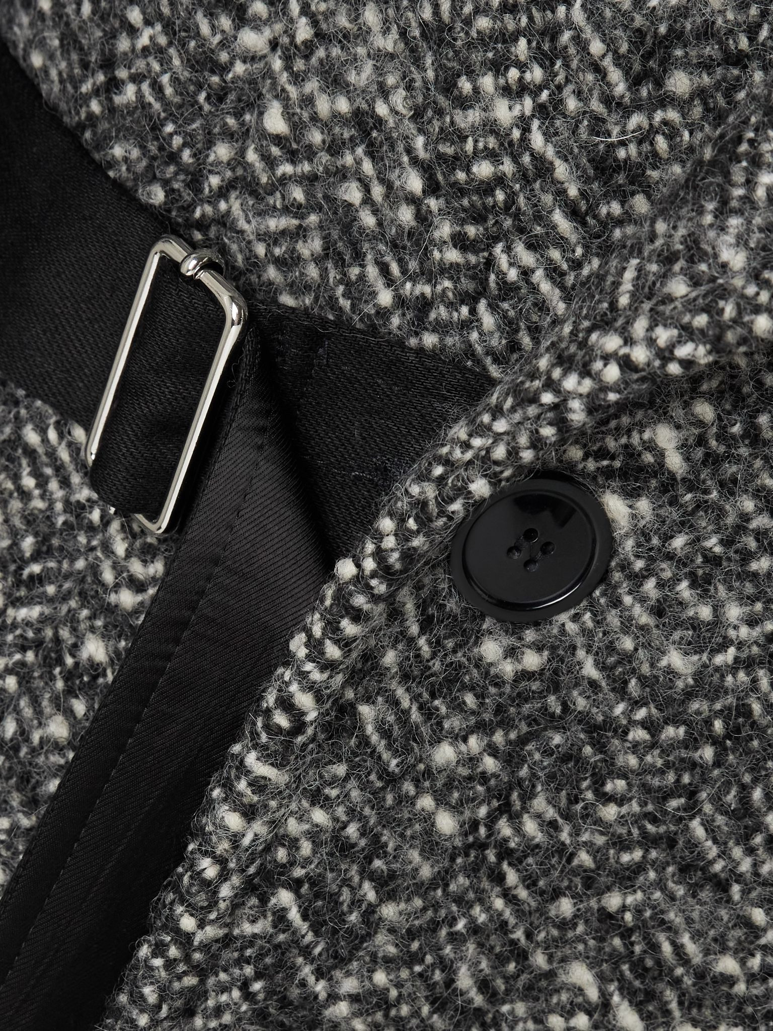Ezzia double-breasted wool-blend bouclé-tweed blazer Gray - 6