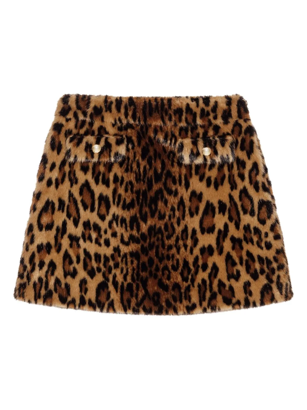 leopard-print mini skirt - 1