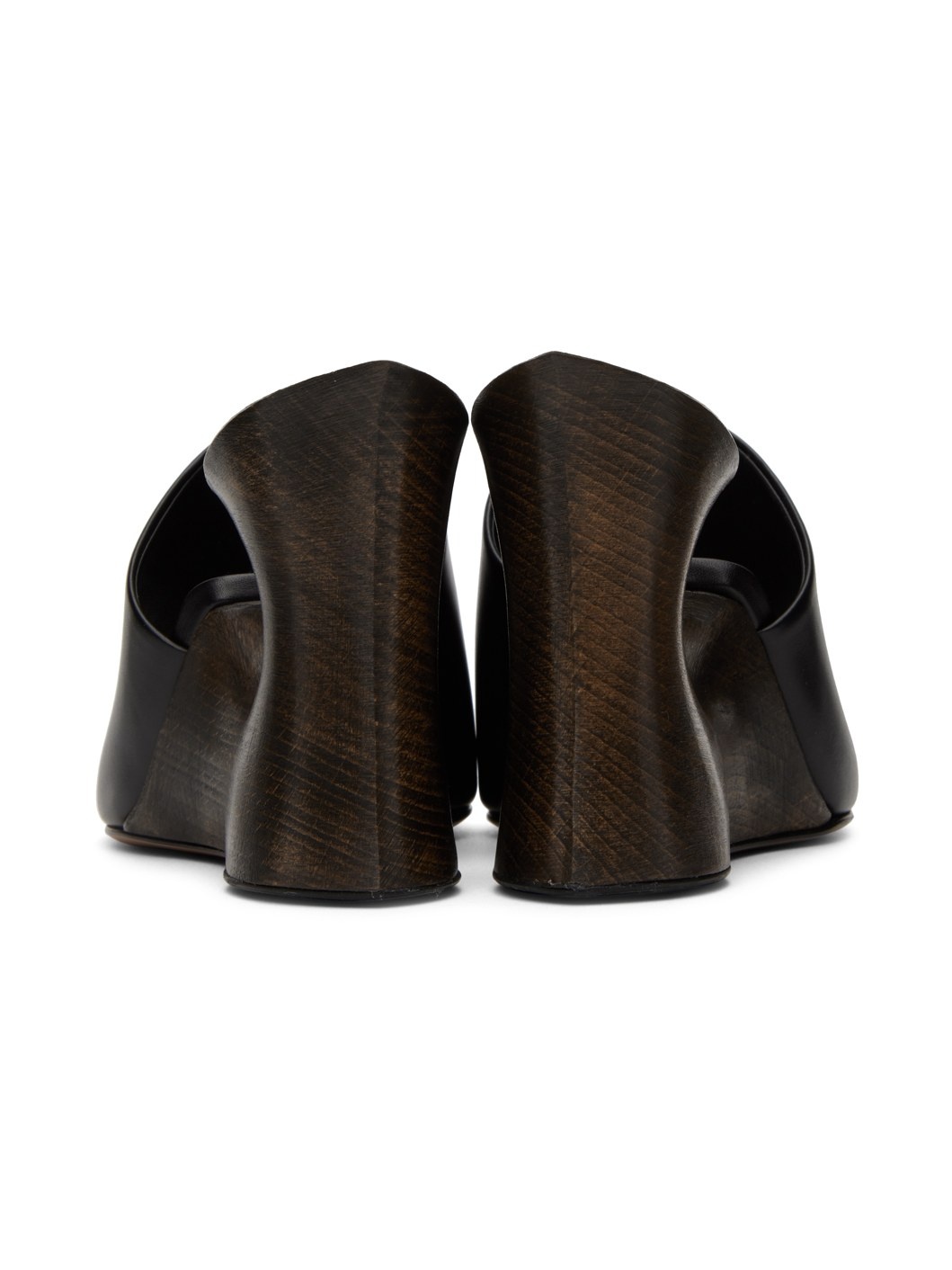 Black Sculpture Mules - 2