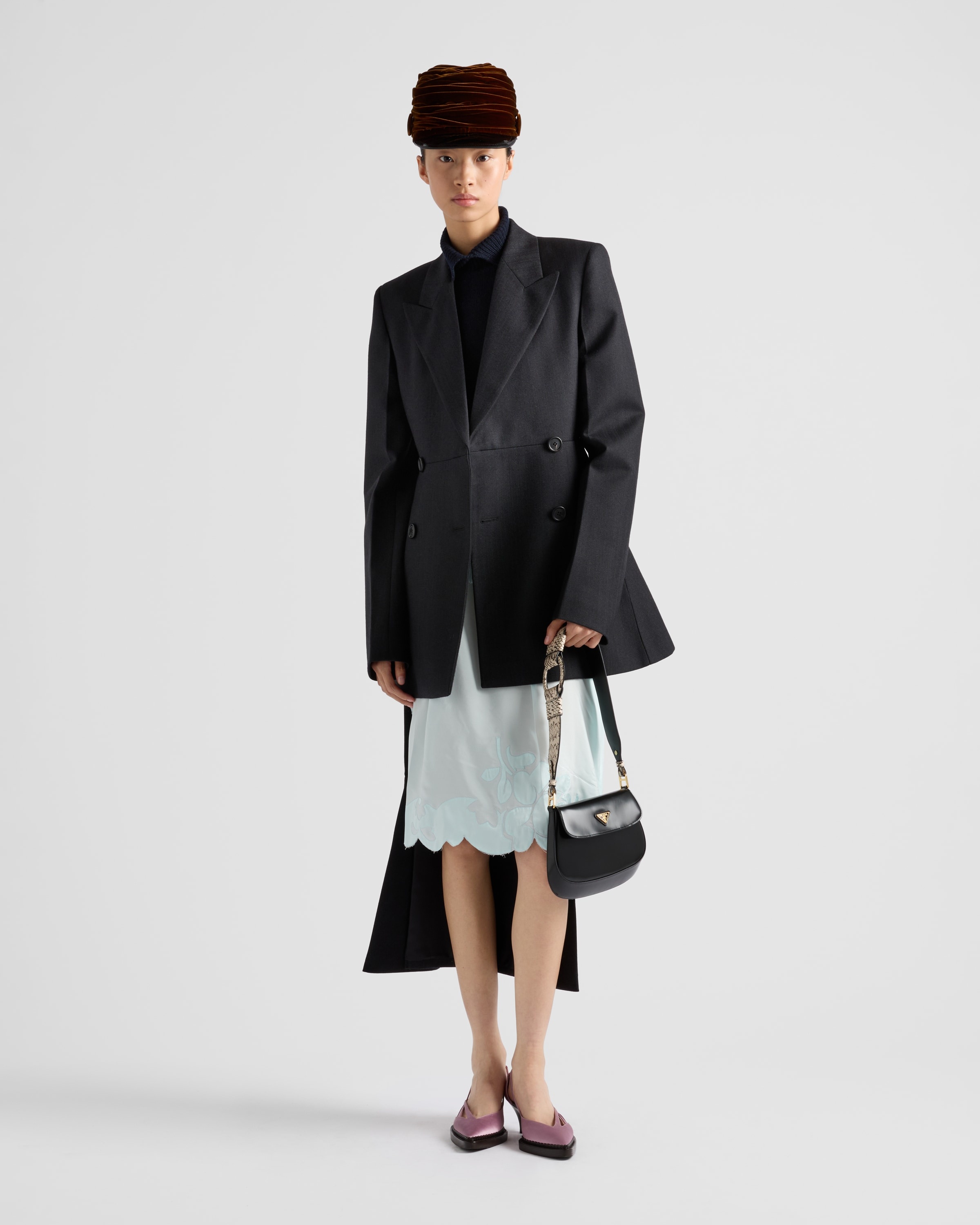 Embroidered silk habutai skirt - 2