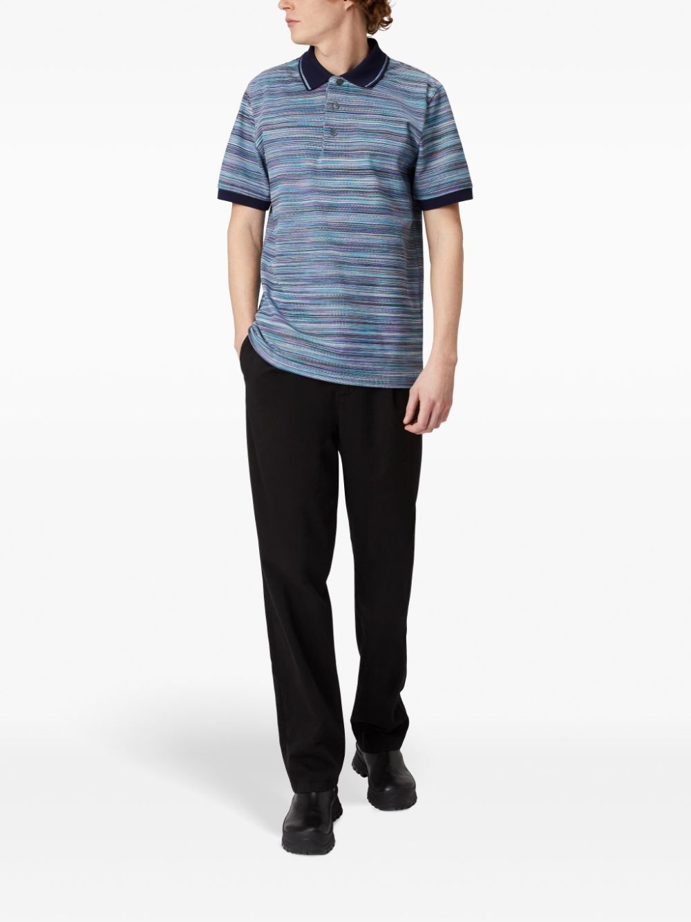 slub cotton polo shirt - 2