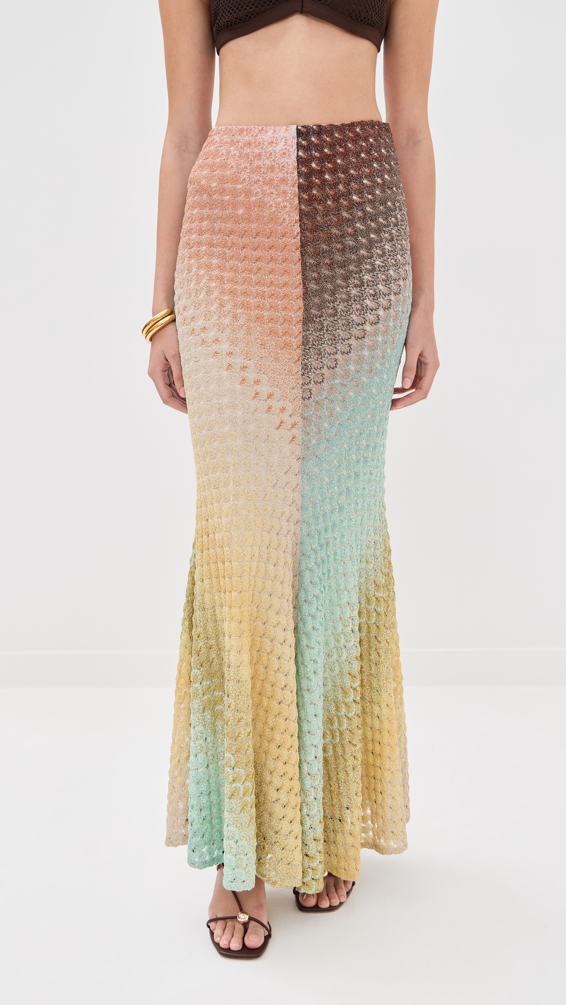 Long Metallic Skirt - 6