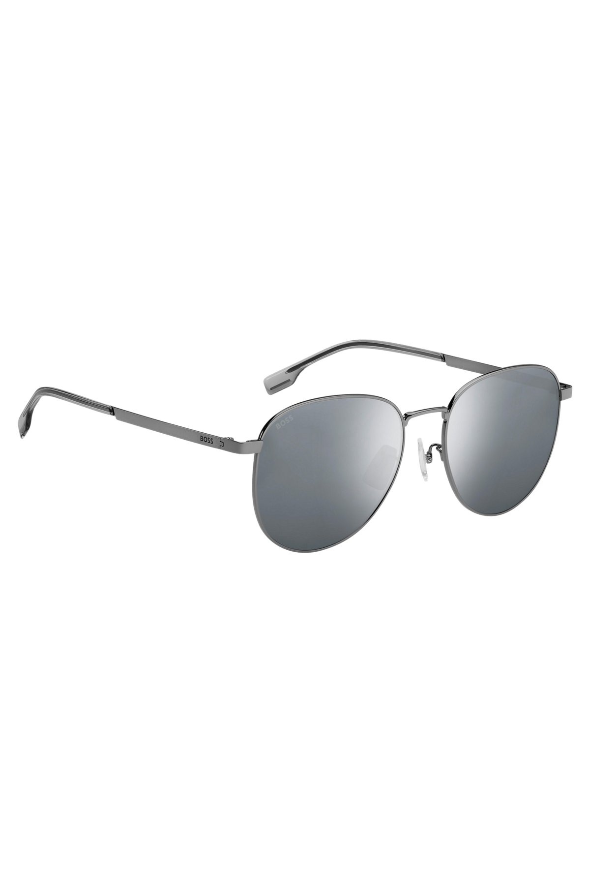 STEEL SUNGLASSES WITH BRANDED BETA-TITANIUM TEMPLES - 4