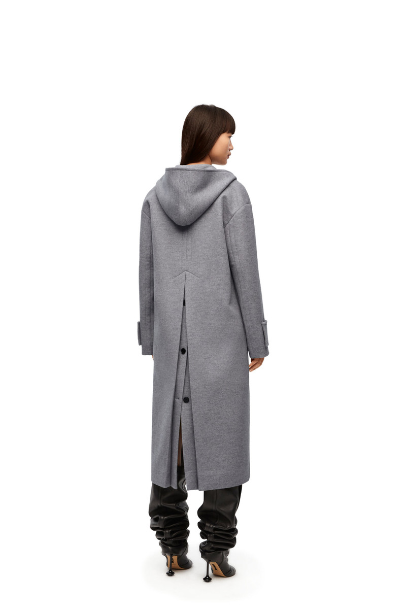 Hooded coat in wool and cashmere 4