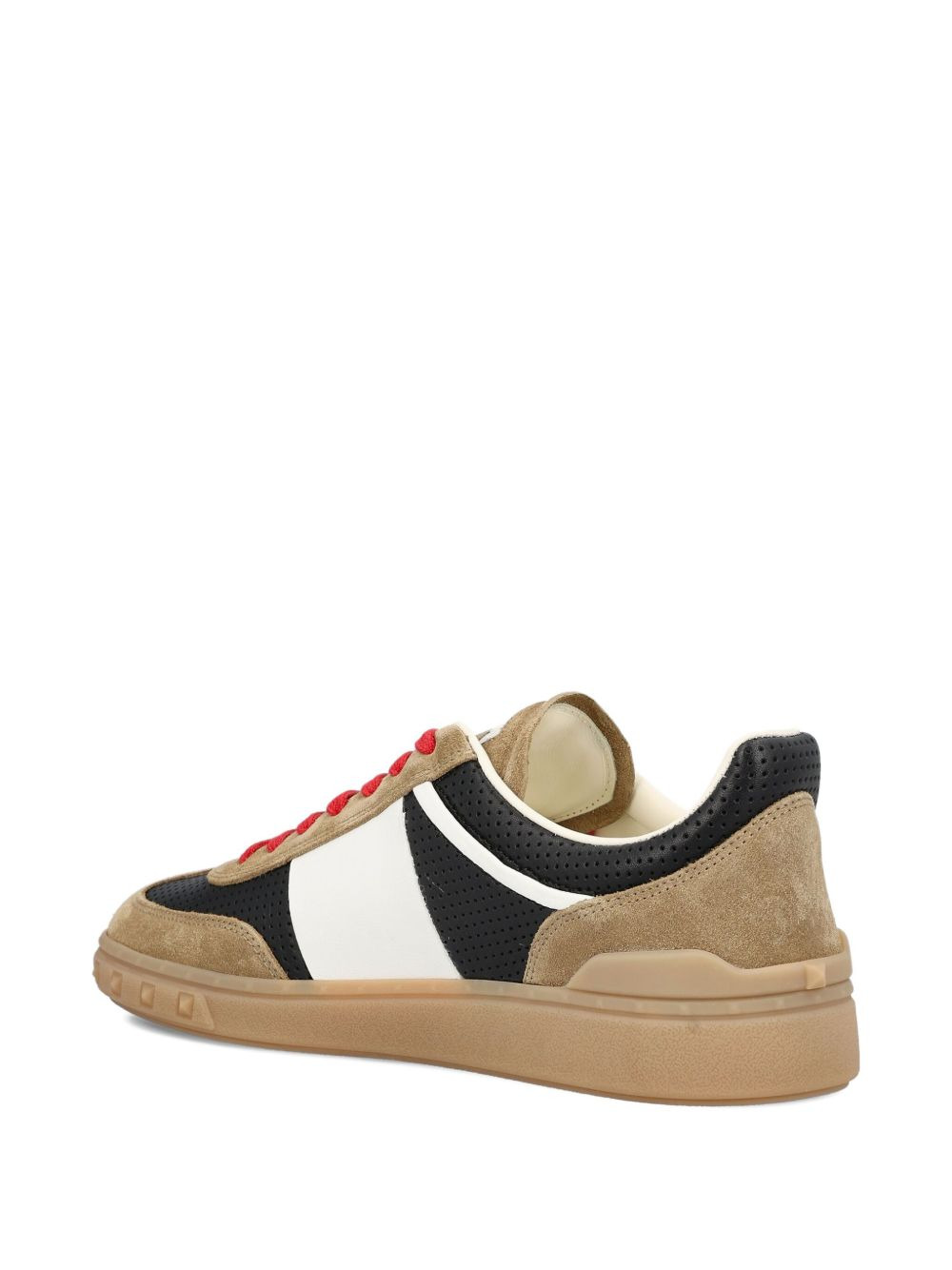 perforated leather sneakers - 4