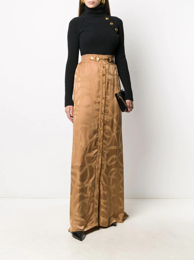 Balmain chain logo jacquard skirt outlook