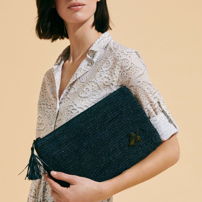 Vilebrequin Raffia Unisex Beach Pouch outlook