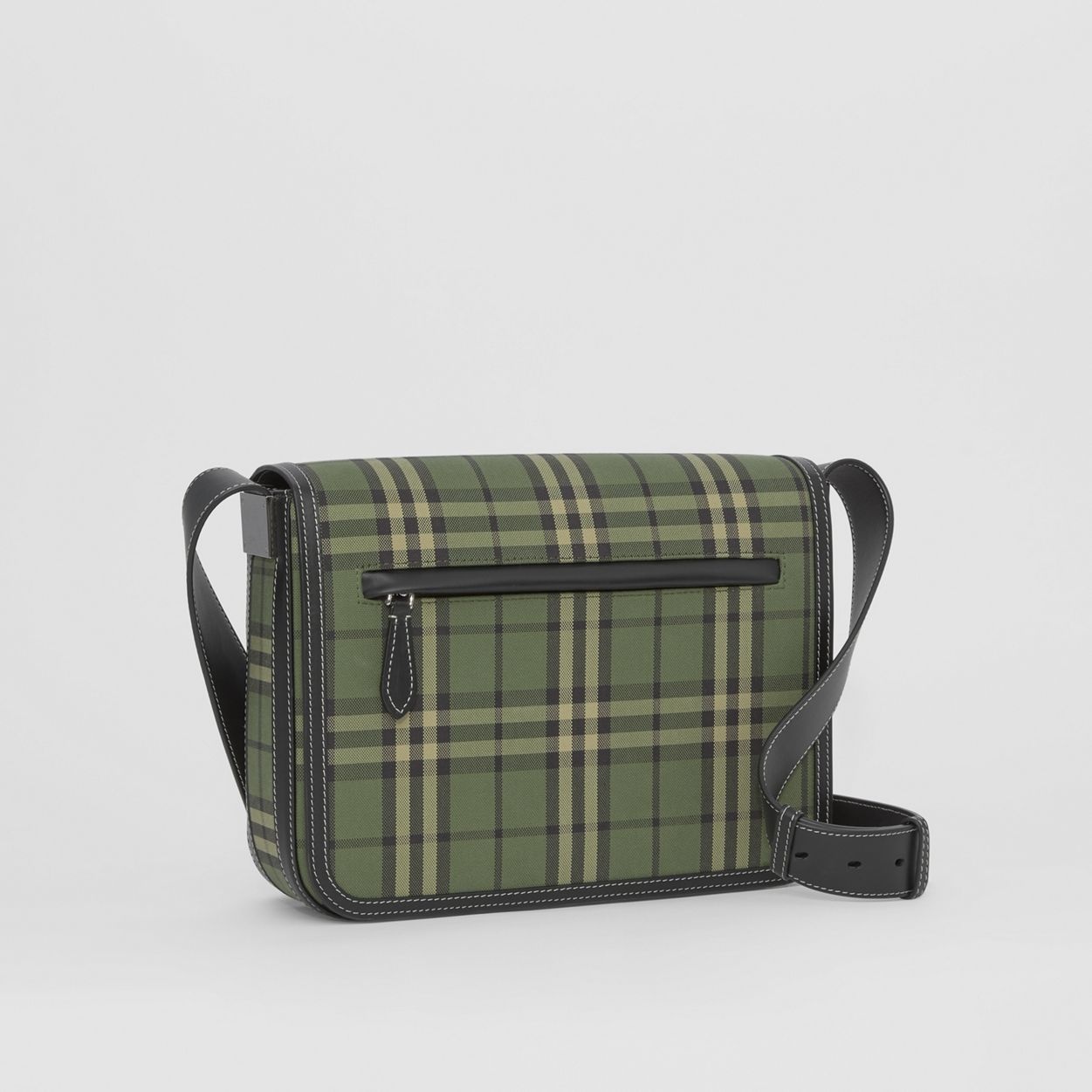 Small Check Cotton Messenger Bag - 7