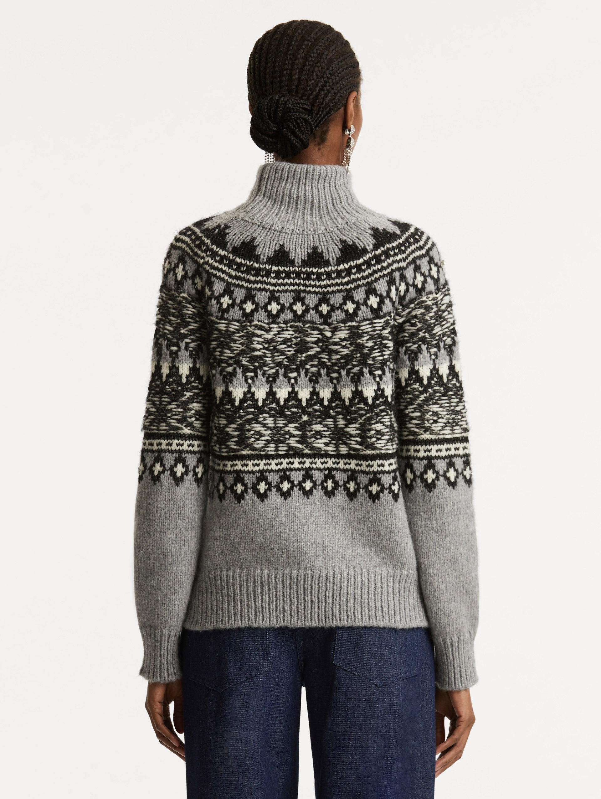 CRYSTAL-DETAILED TURTLENECK PULLOVER - 4