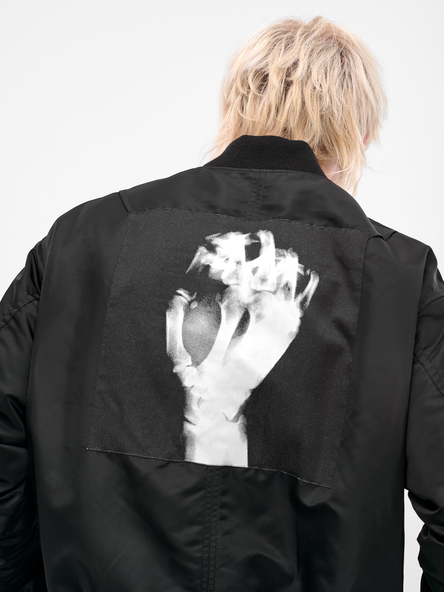 Black Faust Graphic Bomber Jacket - 5