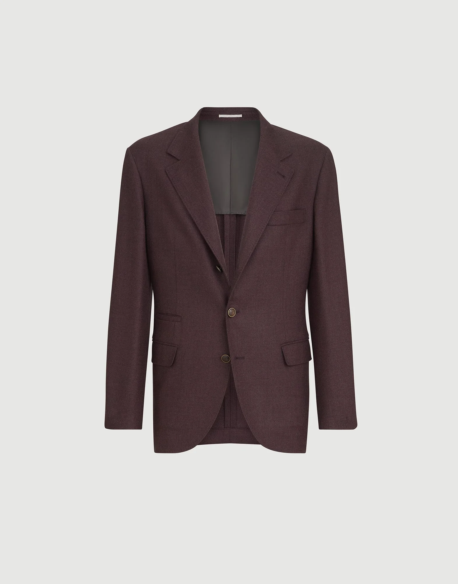 Mouliné virgin wool twill deconstructed blazer - 1
