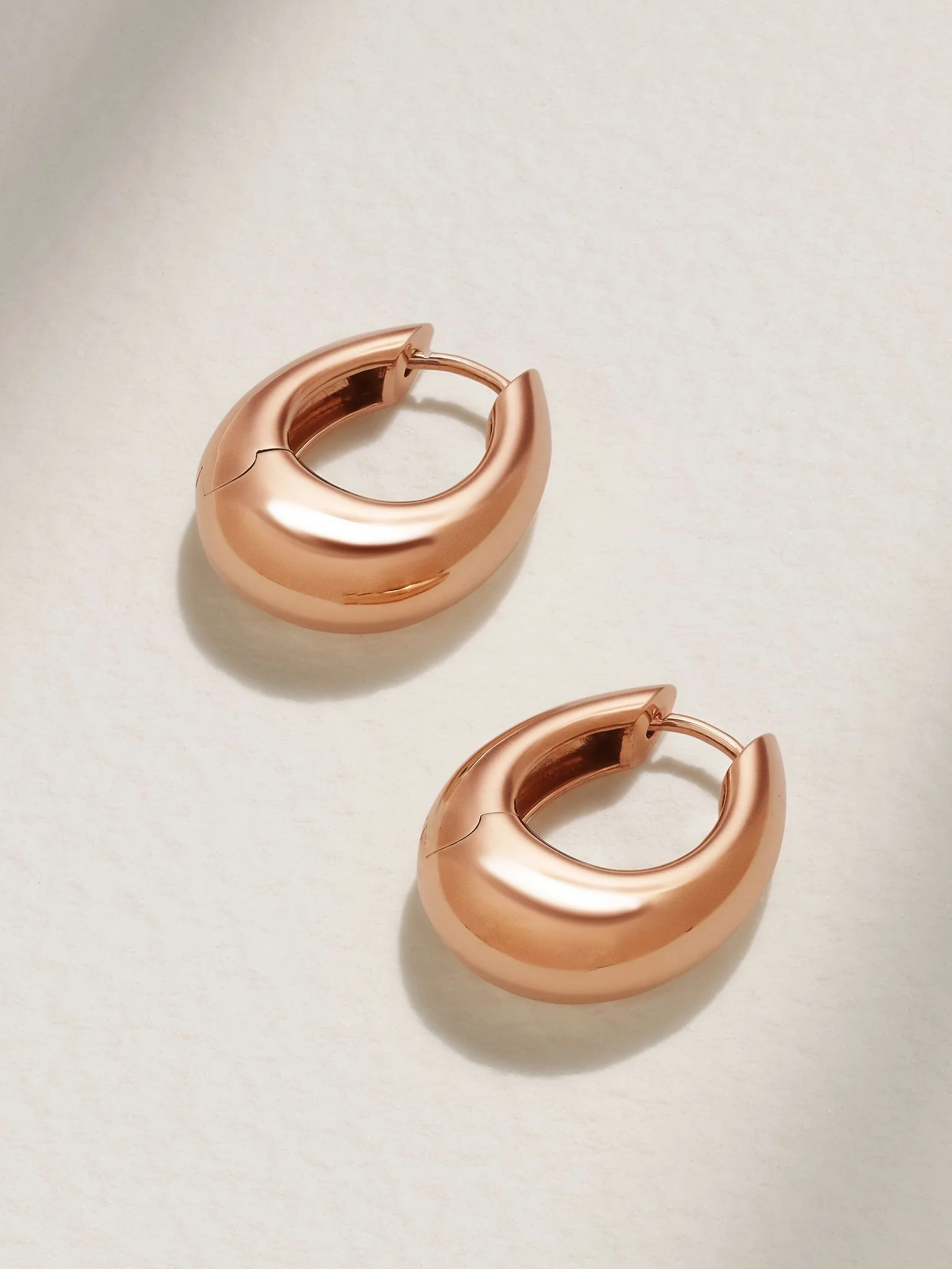 Chakra Icon 18-karat rose gold hoop earrings Gold - 1
