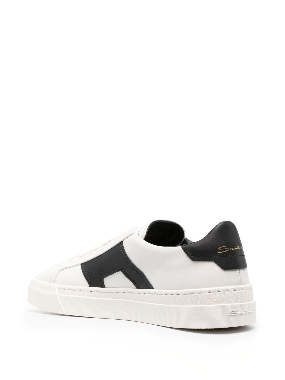 leather low-top sneakers - 3