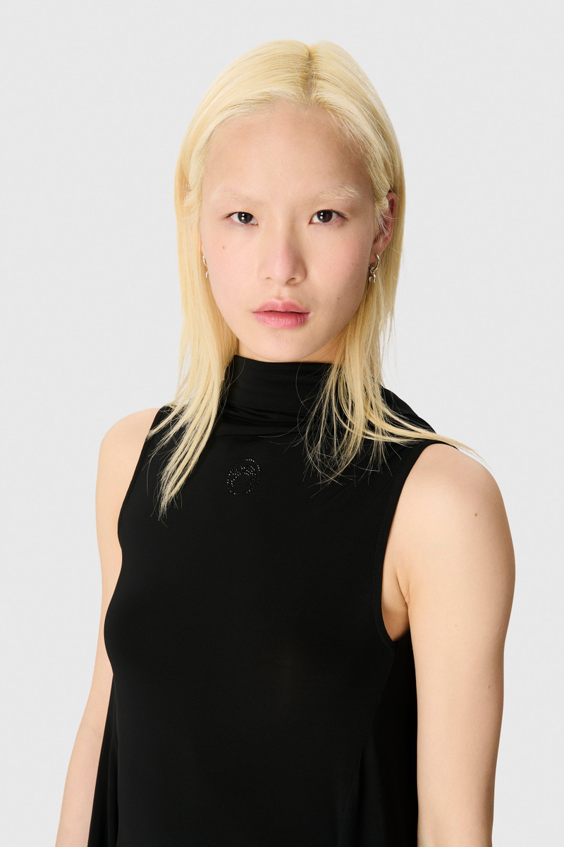 Marine Serre Draped Jersey Sleeveless Long Open-Back Dress outlook