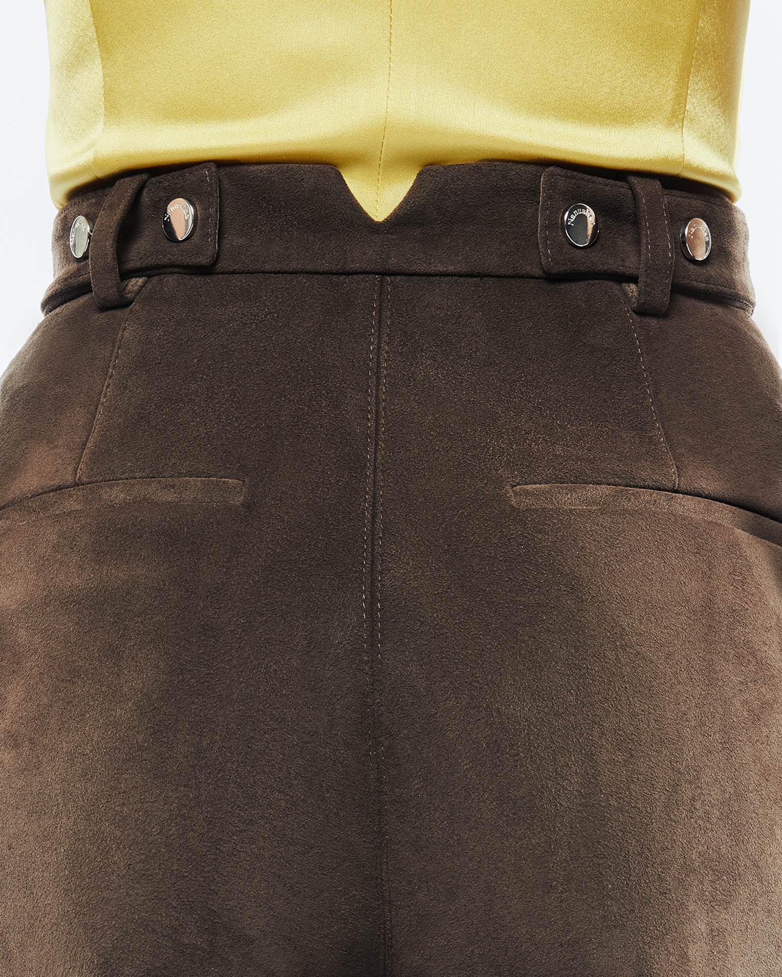 SILKE - Alt-suede pants - Coffee bean - 2