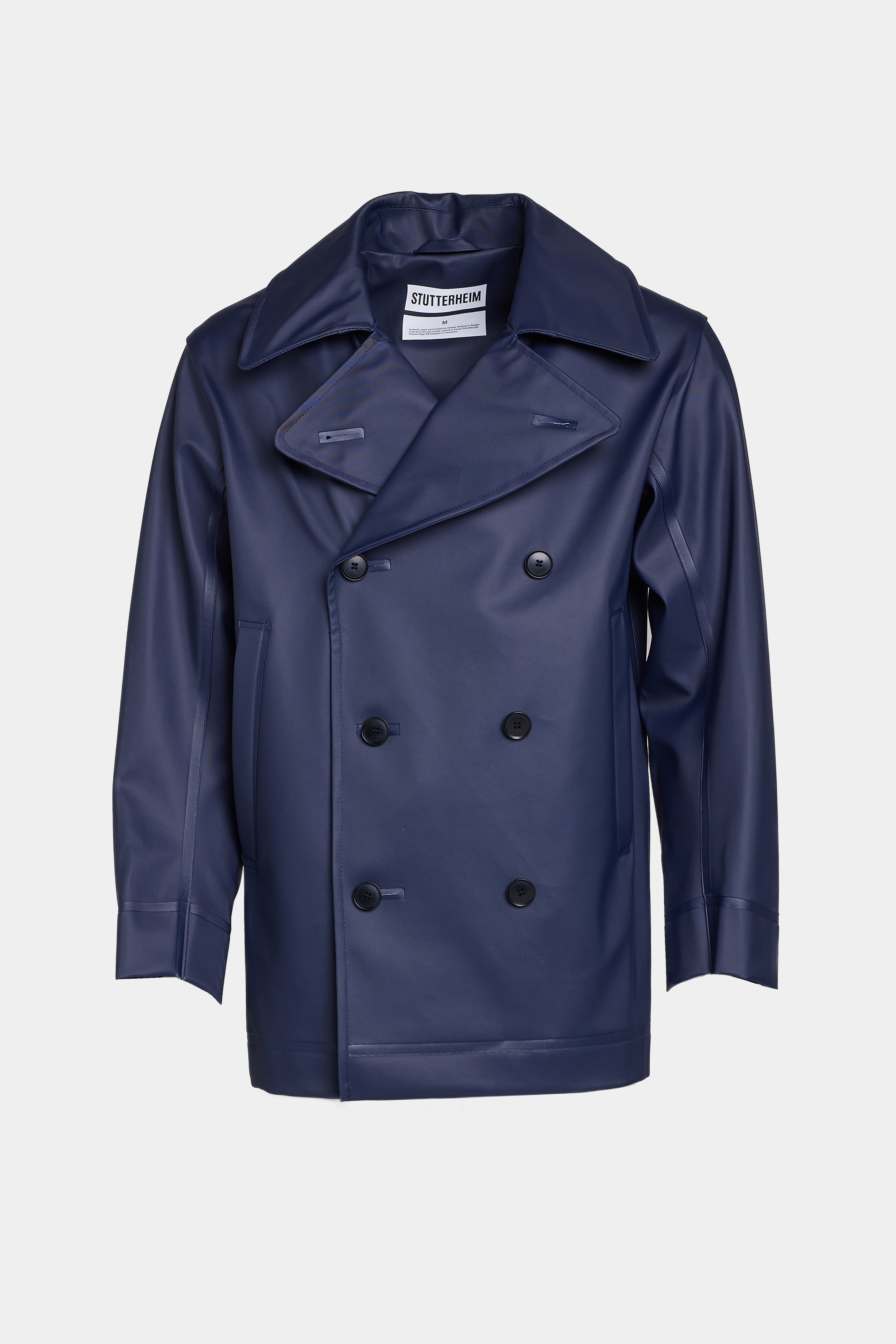Tranholmen Double Breasted Raincoat Navy - 5
