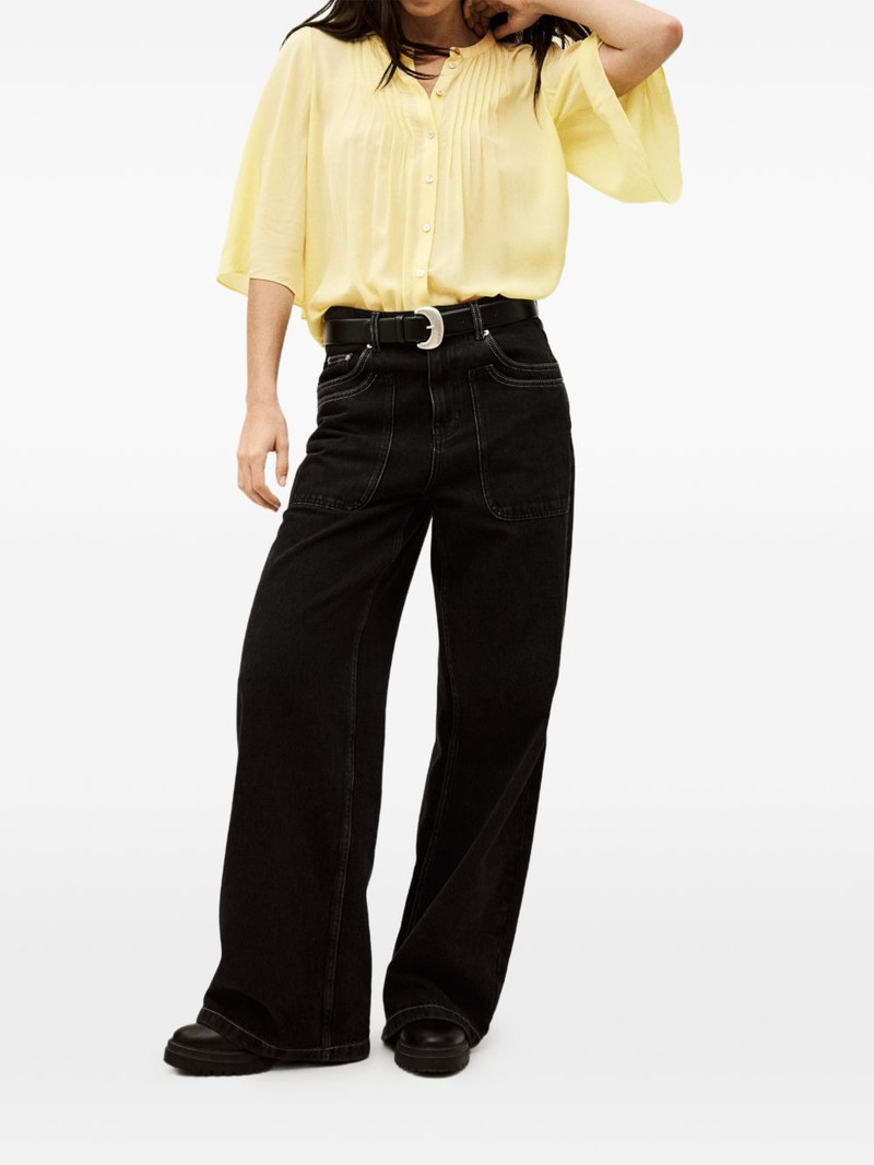 ba&sh Barna pleated blouse outlook