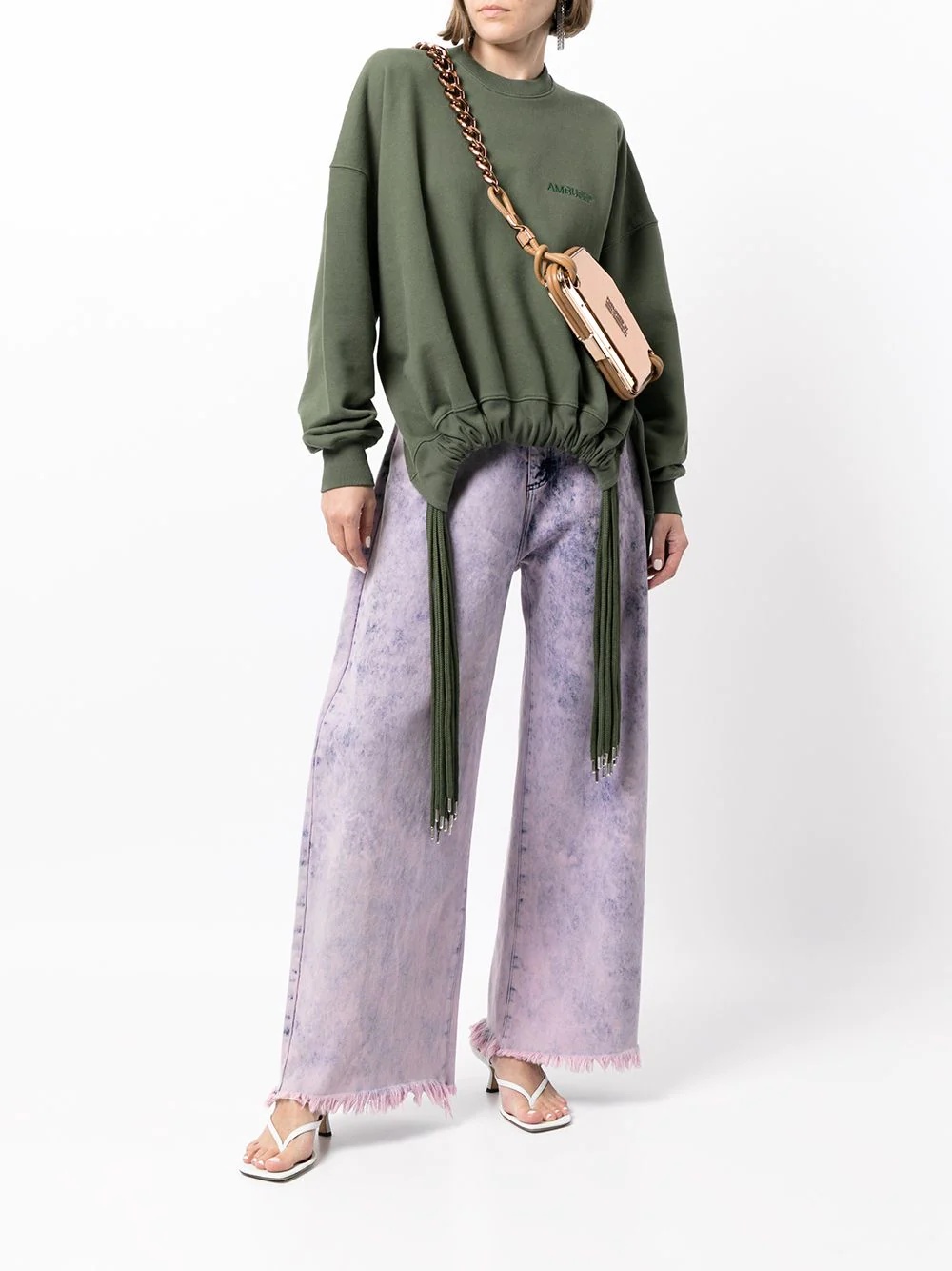 multi-cord crew-neck sweatshirt - 2