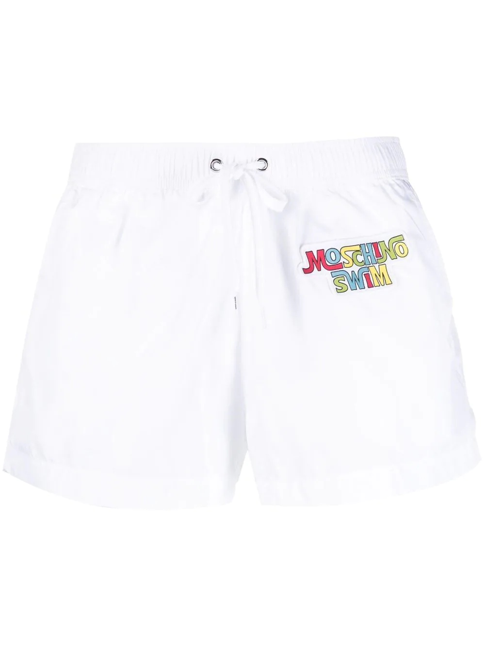 logo-patch swim shorts - 1