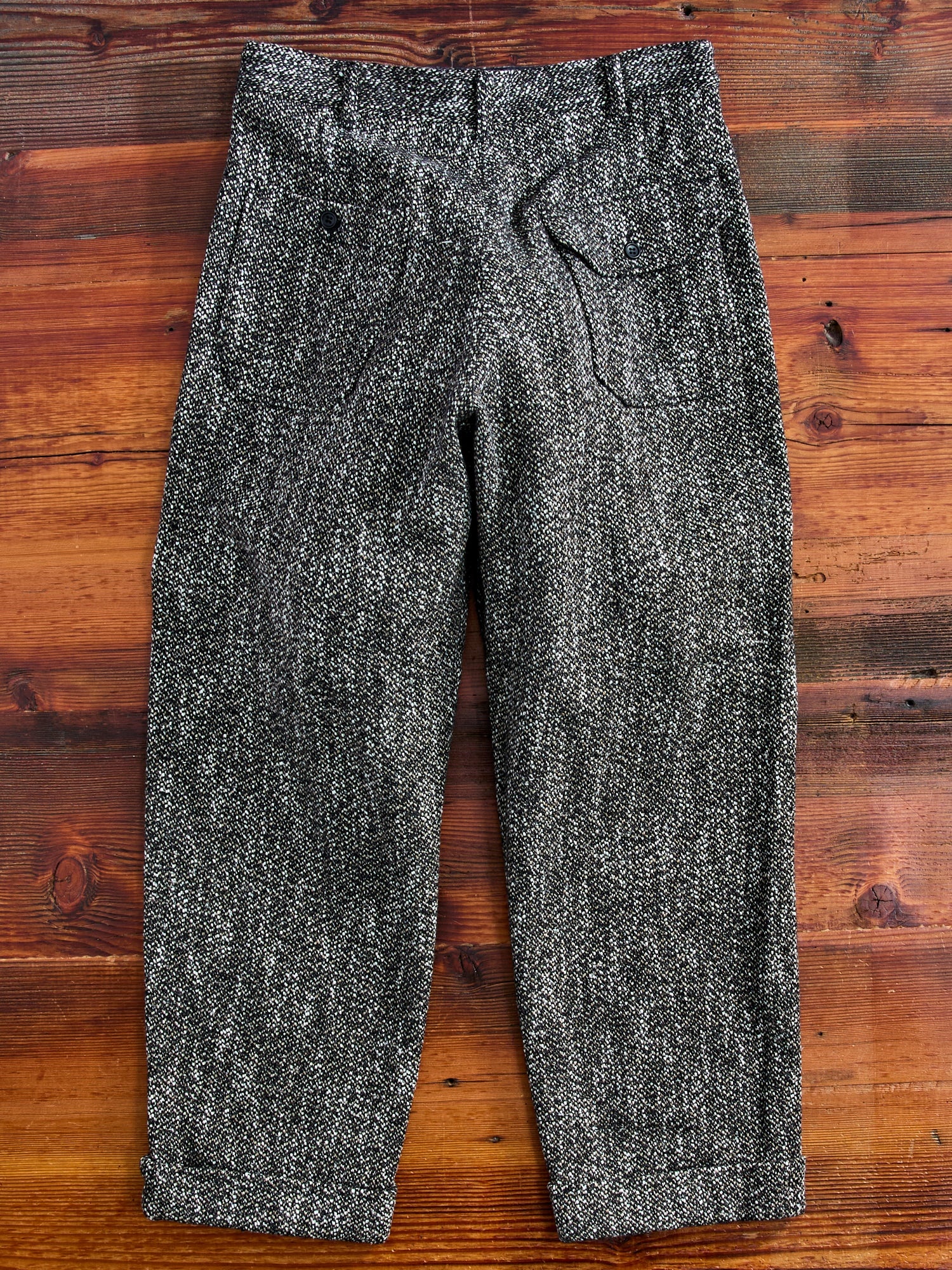 Homespun Carlyle Pants in Brown Black Wool - 9