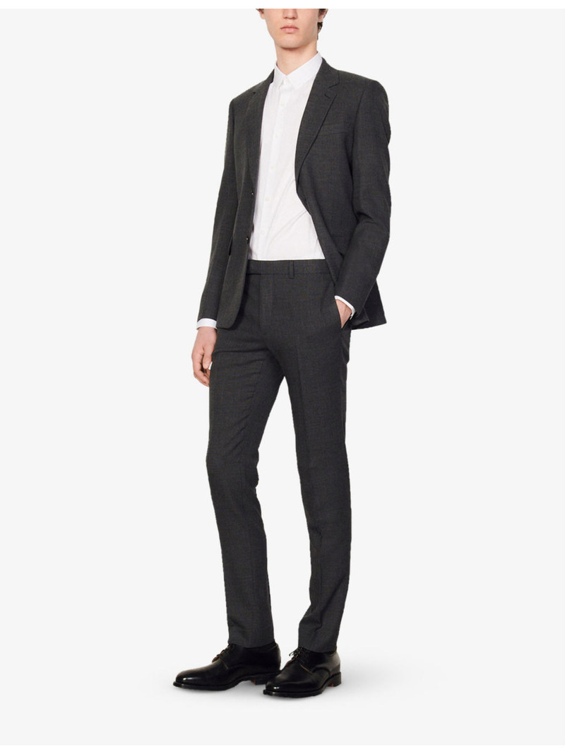 Sandro Berkeley slim-fit tapered wool trousers outlook